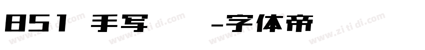 851 手写杂书字体转换